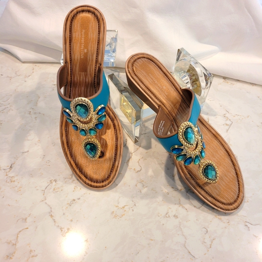 Ladies Size 11 Jeweled Sandals